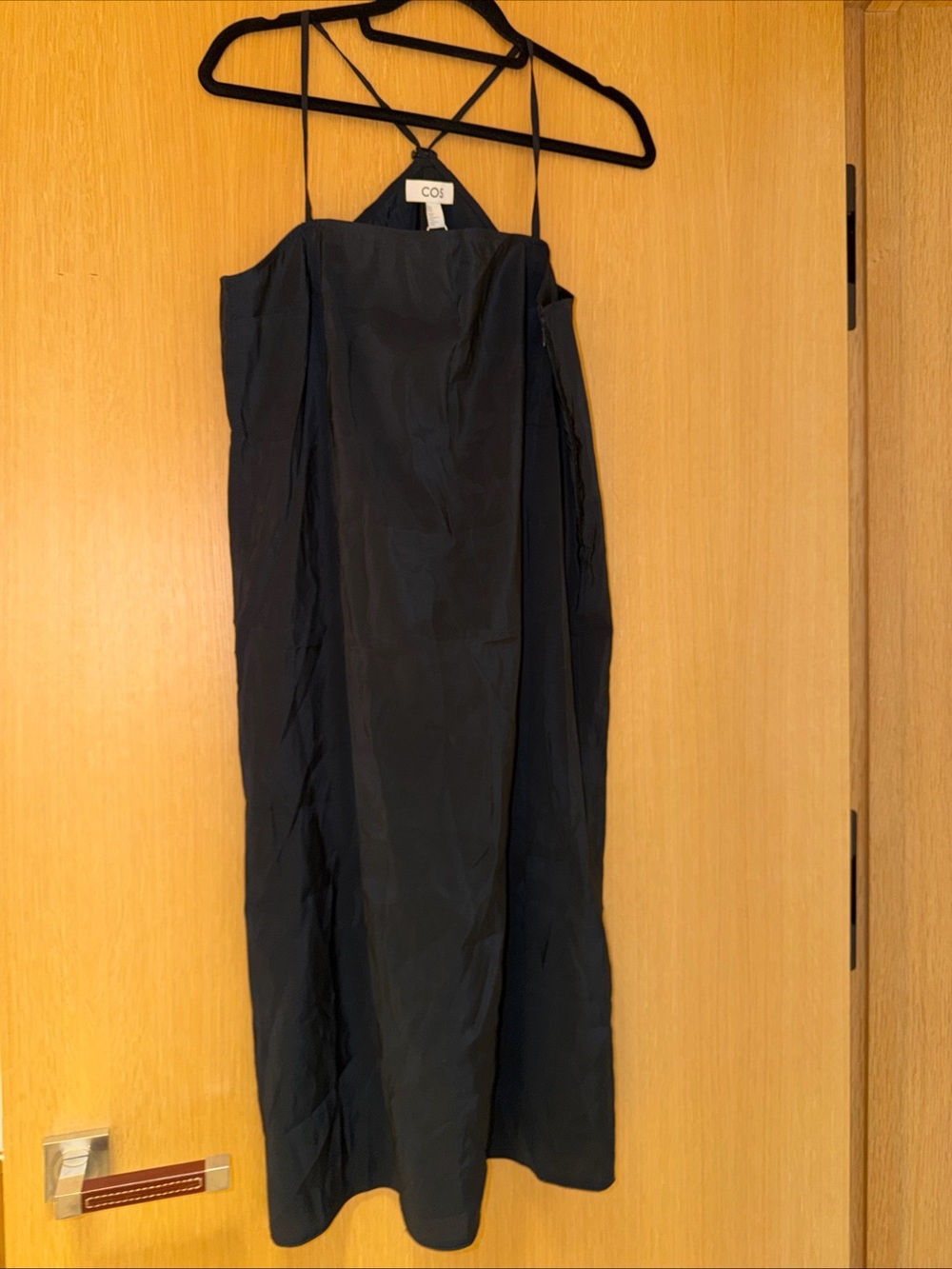 COS Black Poplin Tent Dress Sleeveless A Line  Maxi Resort Size 12